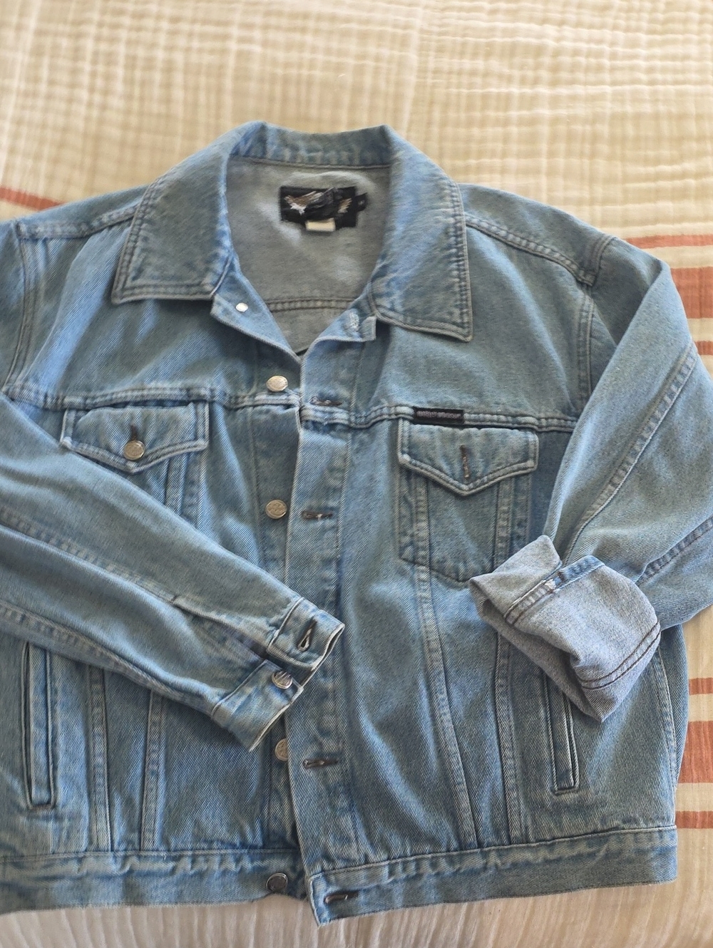 Harley Men's Denim Jacket - Classic Trucker Style